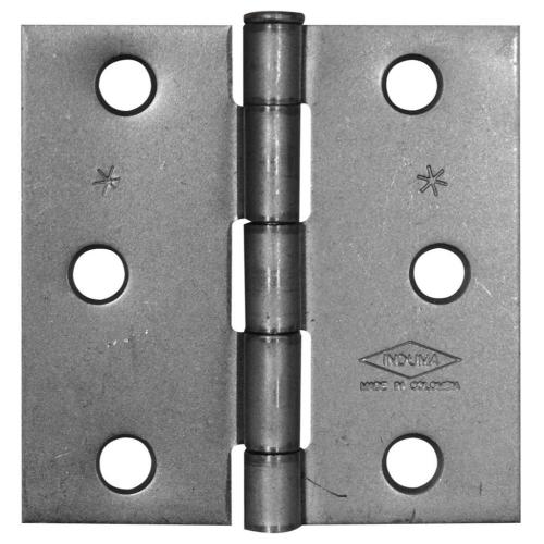 BISAGRA NUDO CABEZA PLANA HIERRO INDUMA 3X3(CAL 16) X 12 PARES - CERRAJERIA (T1304-165)